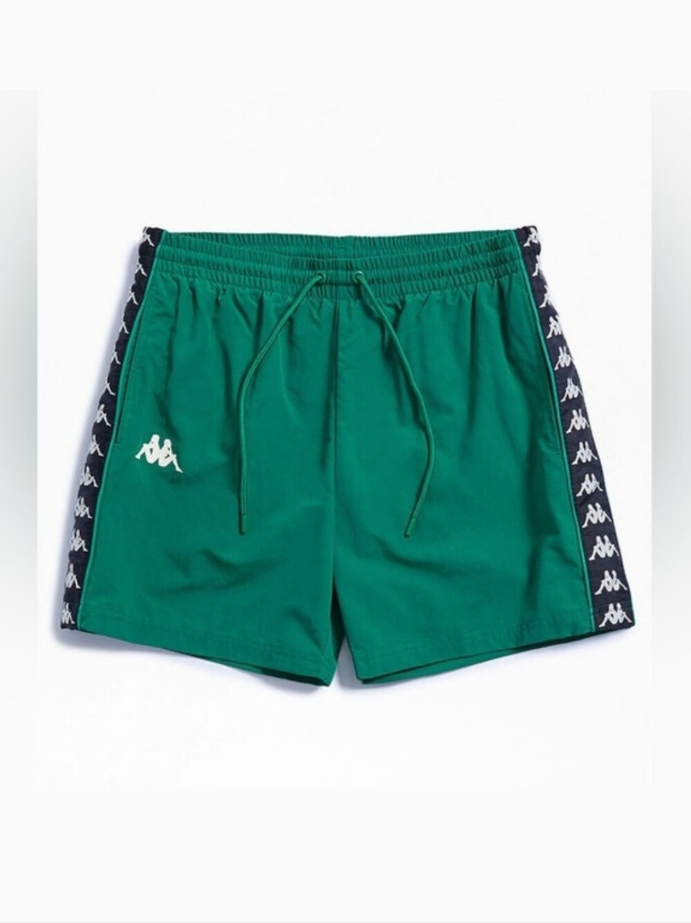 Kappa Banda Coney Mens Drawstring Shorts Medium Green Mesh Pockets - Picture 2 of 3